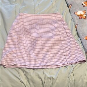 Brandy Melville Lavender Checkered A-Line Skirt